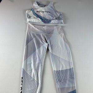 Peloton “Sails” Light Gray with Teal & Purple Wave Active Set